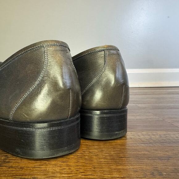 Vintage Continentals Bally Switzerland 9 M Laurence gray leather loafer R626 - Picture 9 of 14